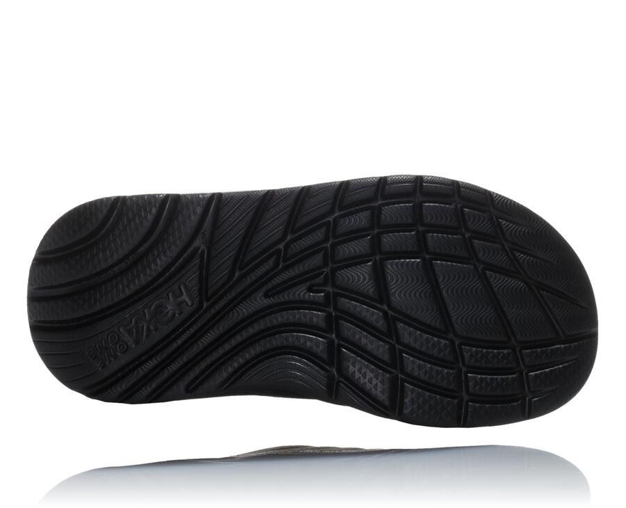 Hoka One One Mens Sandals - ORA Recovery Flip - Black - TPCE52849